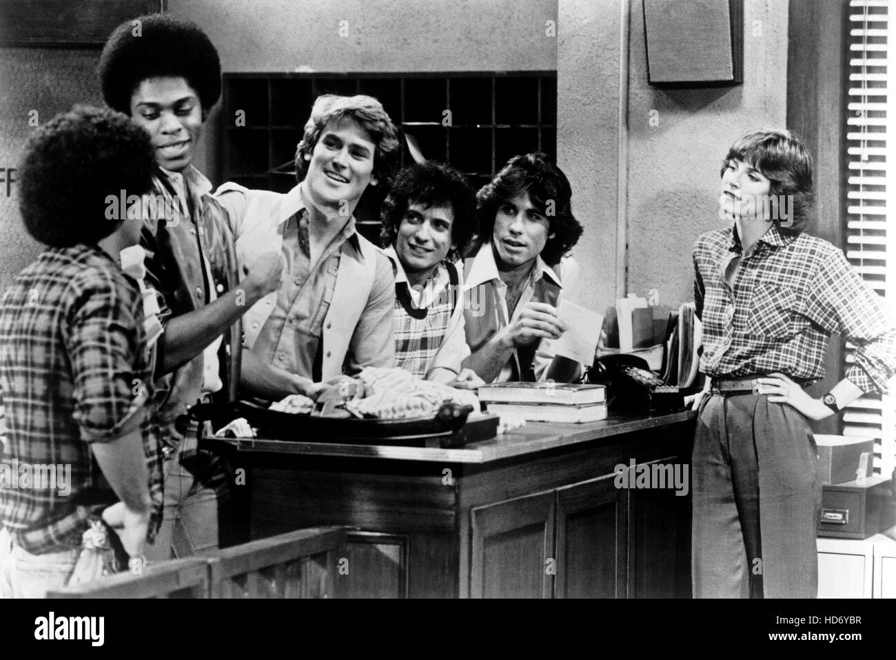 BACK, KOTTER, from left Robert Hegyes, Lawrence HiltonJacobs