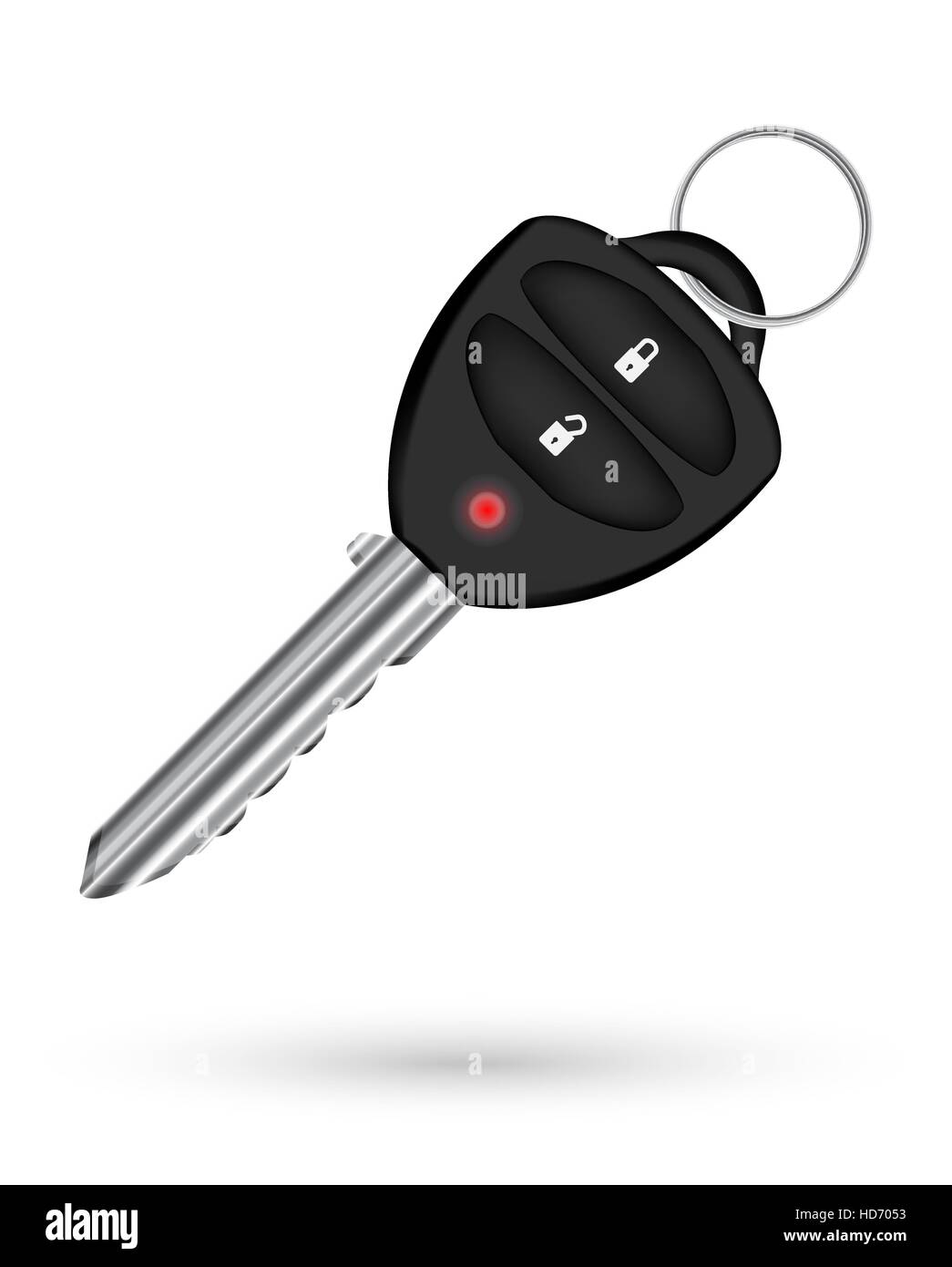 real remote car vehicle key Stock Vector