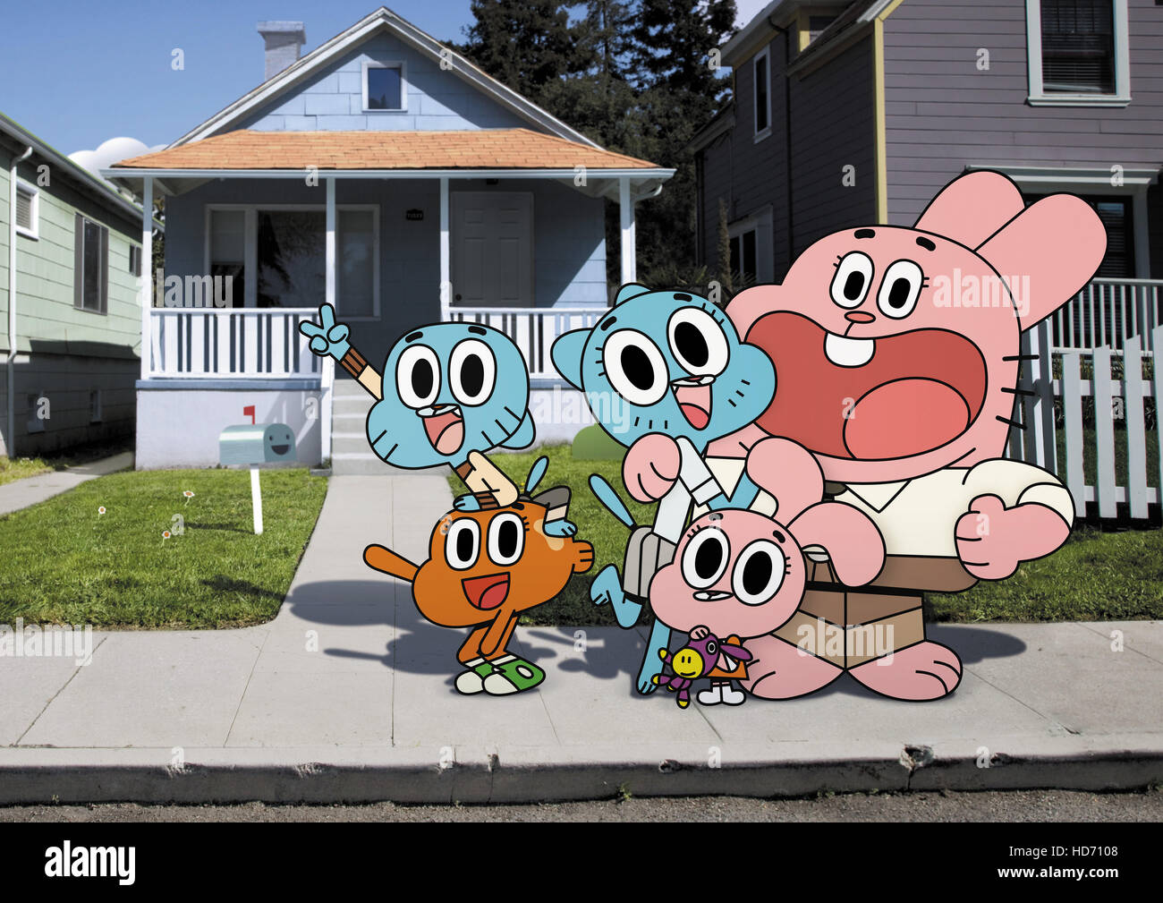 THE AMAZING WORLD OF GUMBALL, (top row, from left): Gumball Watterson,  Nicole Watterson, Richard Watterson, (bottom): Darwin Stock Photo - Alamy