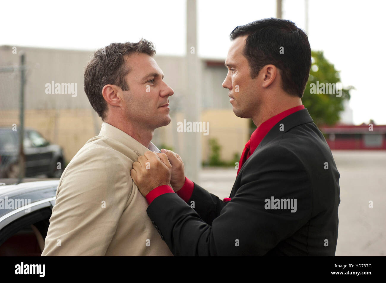 BURN NOTICE, (from left) Chris Vance, Jeffrey Donovan, 'Friendly Fire