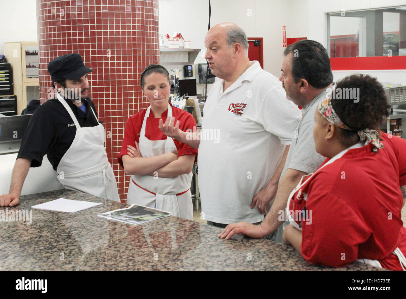 BOSS, (from left): Ralph Attanasia III, Liz, Mauro Castano, Danny Jessica, Wedding Cake, Stock Photo - Alamy