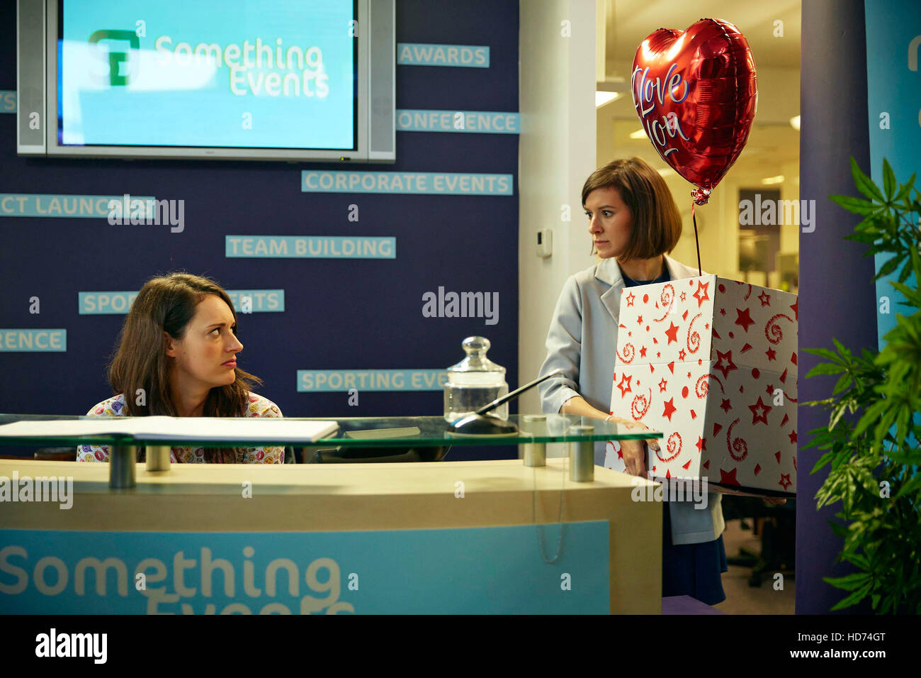 CRASHING, (from left) Phoebe WallerBridge, Louise Ford, (Season 1, ep