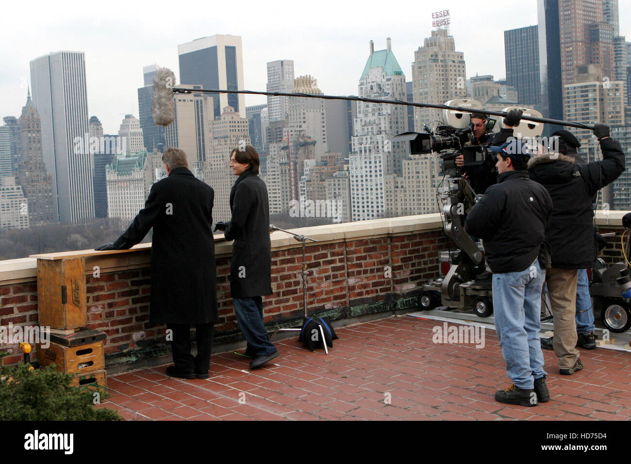 EVERWOOD, Treat Williams, Gregory Smith filming a scene in New York, episode 'A Moment In Manhattan (aka 'A Mountain Town'), Stock Photo