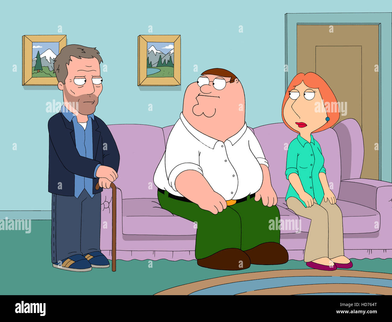 FAMILY GUY, (from left) Dr. House (voice of Hugh Laurie), Peter