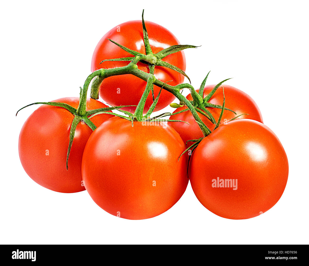 Cherry tomatoes isolated on a white background Stock Photo - Alamy