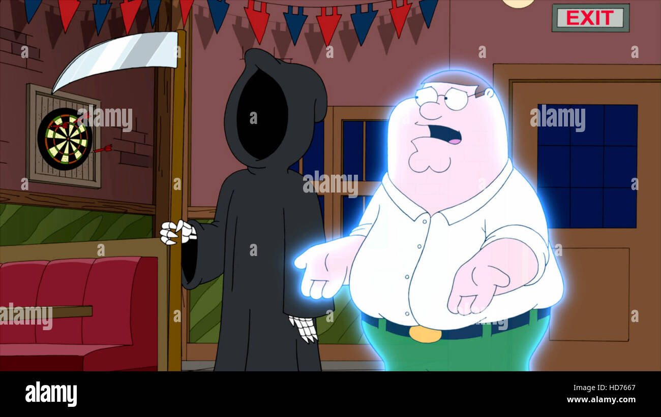 FAMILY GUY, (from left) Death (voiced by Adam Carolla), Peter Griffin, 