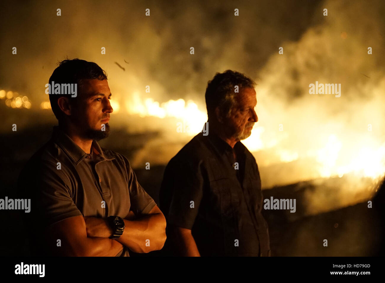 KILLING FIELDS, (from left) Det. Aubrey St. Angelo, retired Det