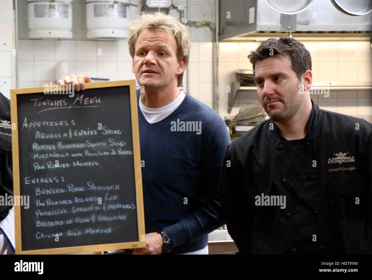 KITCHEN NIGHTMARES, (from left) chef Gordon Ramsay, restaurant owner