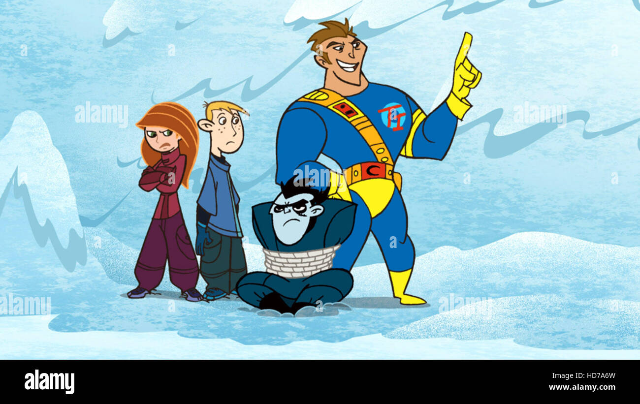 KIM POSSIBLE, Kim Possible, Ron Stoppable, Dr. Drakken, Team Possible, 2002, © Disney Channel