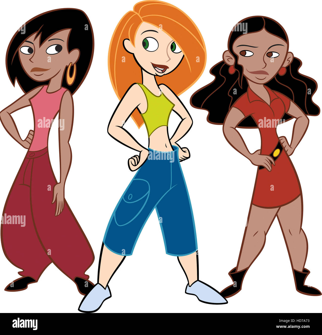 KIM POSSIBLE, Kim Possible (center), Monique (voiced by Raven-Symone