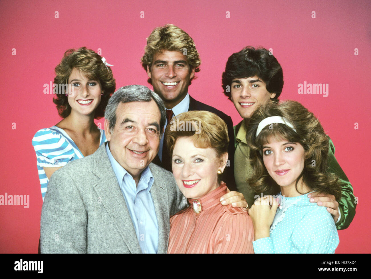 HAPPY DAYS, Cathy Silvers, Tom Bosley, Ted McGinley, Marion Ross, Bill Warlock, Crystal Bernard, (Season 11), 1974-84, photo: © Stock Photo