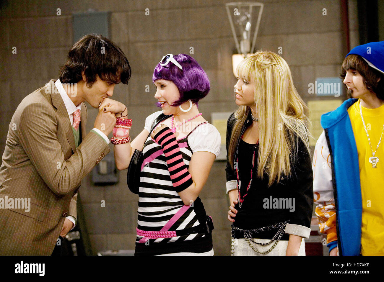HANNAH MONTANA, Michael Steger, Emily Osment, Miley Cyrus, Mitchel Musso, 'Everybody Was Best Friend Fighting', (Season 2, Stock Photo