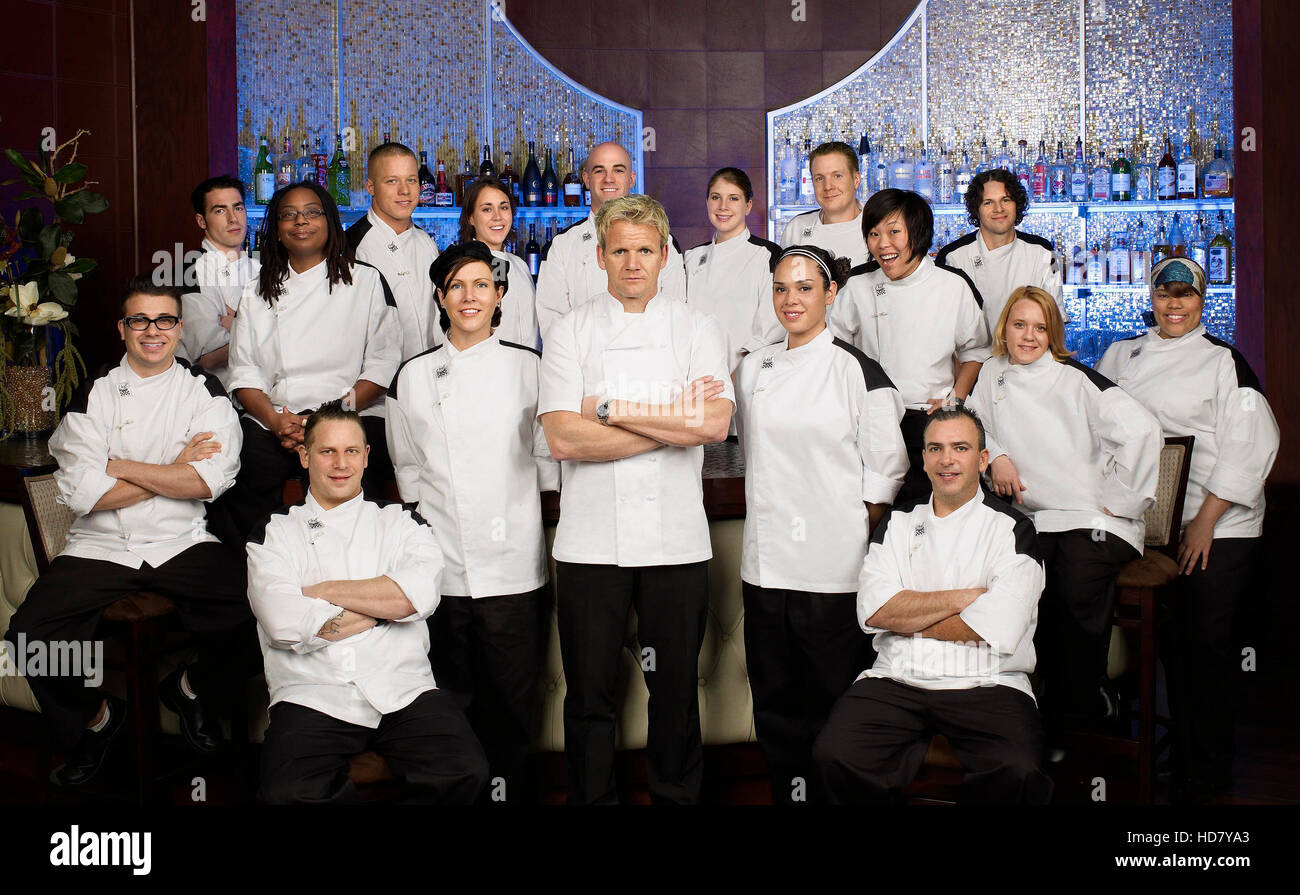 HELL'S KITCHEN, Chef Gordon Ramsay (center), (Season 6), 2005. photo