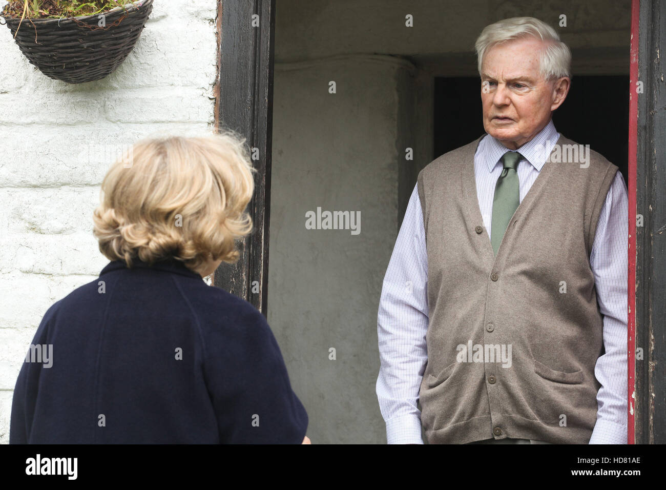 LAST TANGO IN HALIFAX, (from left): Anne Reid (back to camera), Derek Jacobi, (Season 3, ep. 303