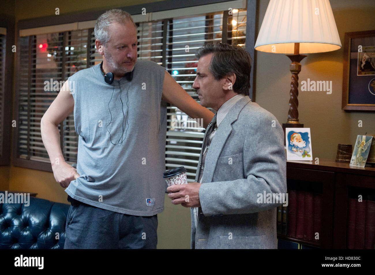 MANHATTAN from Left Director Daniel Stern Griffin Dunne On set manhattan-from-left-director-daniel-stern-griffin-dunne-on-set