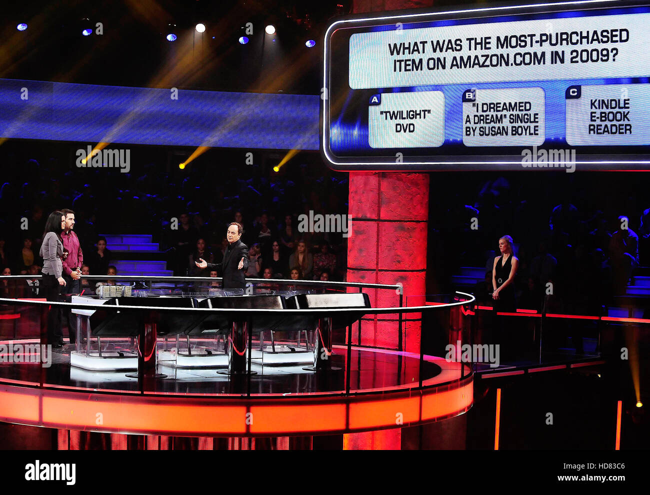 MILLION DOLLAR MONEY DROP, (from left) contestants Casey, Kyle, host
