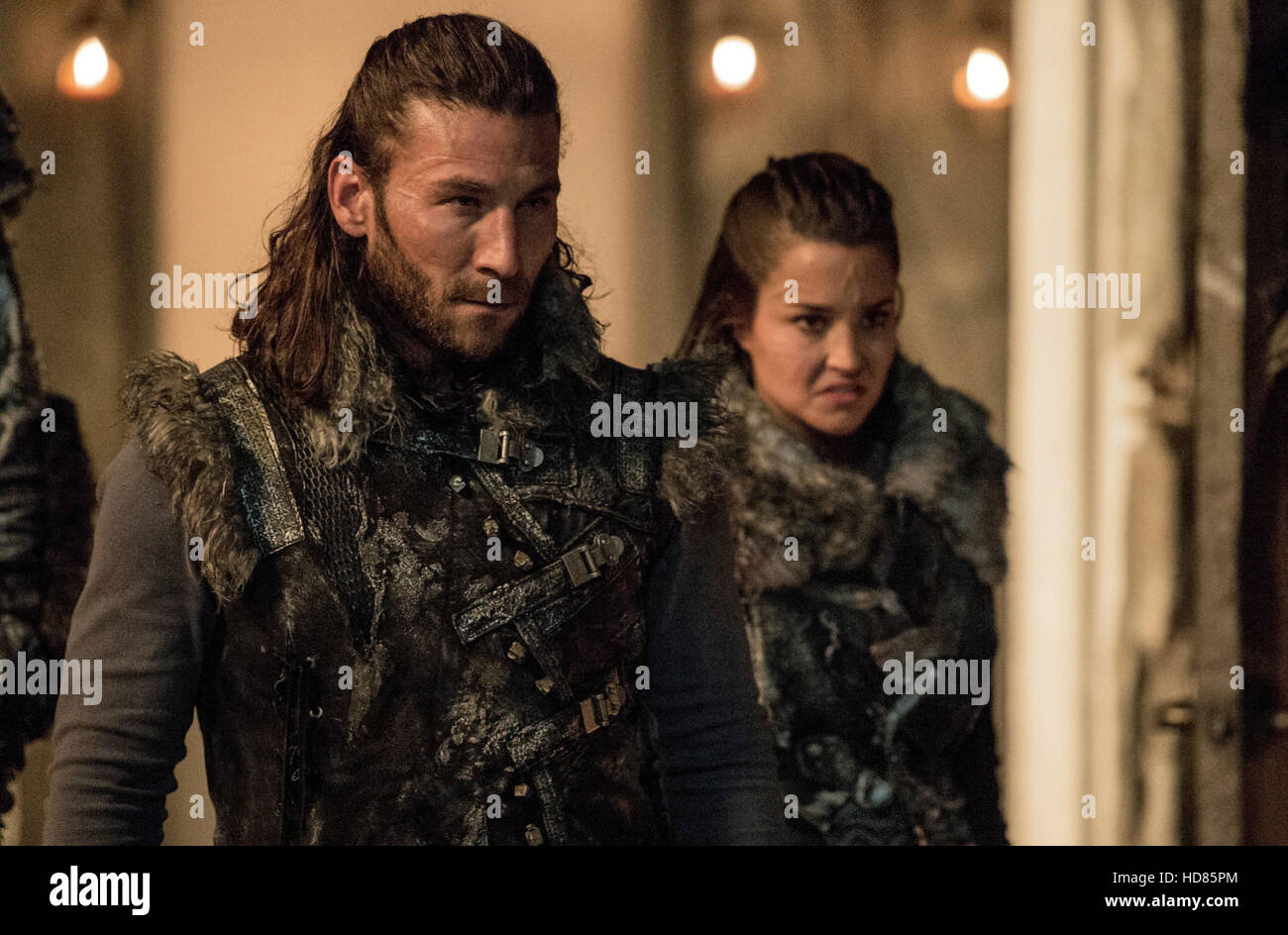 THE 100, (from left): Zachary McGowan, Rhiannon Fish, 'Stealing Fire