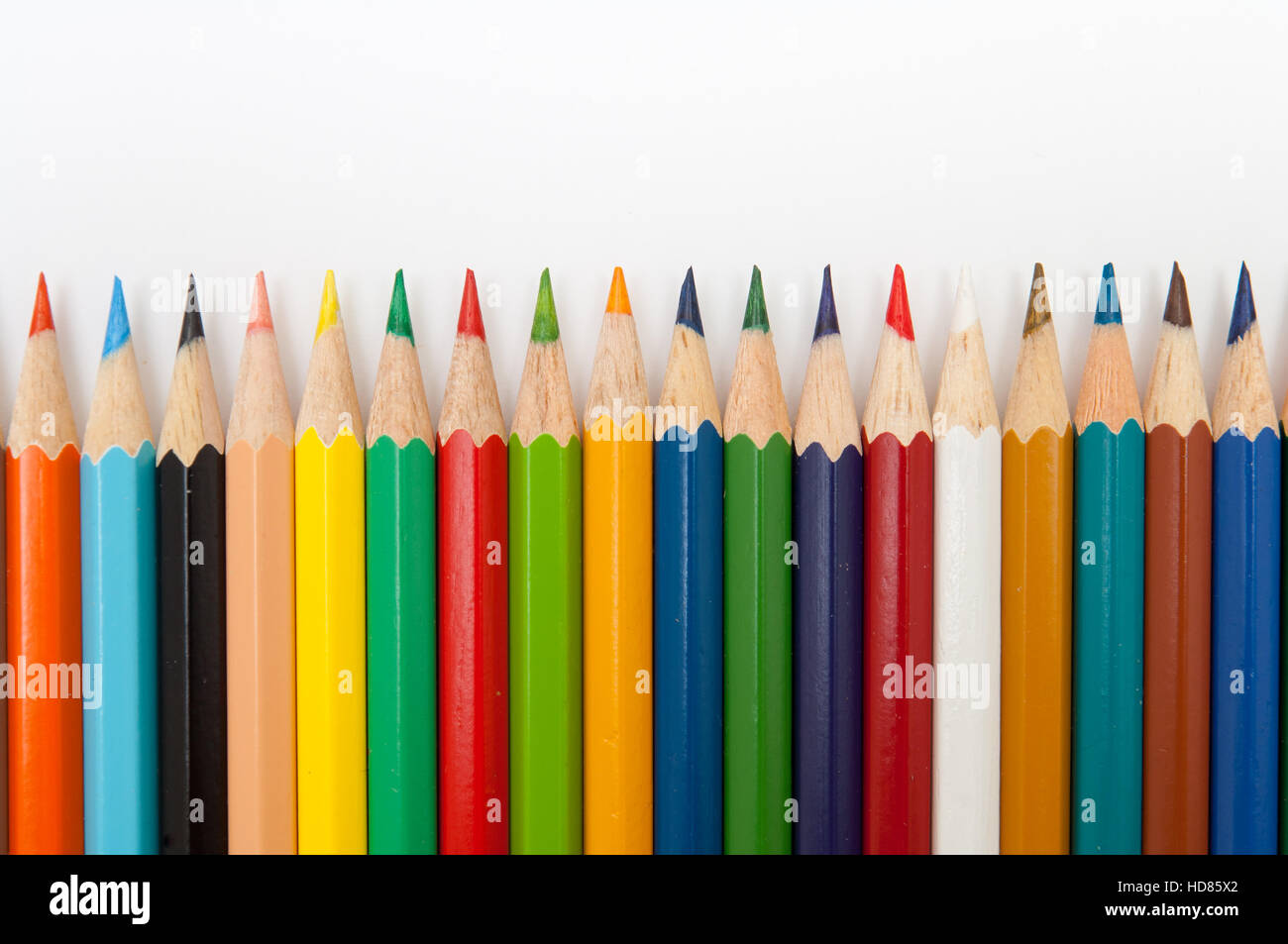 Color pencils isolated on white background Stock Photo - Alamy