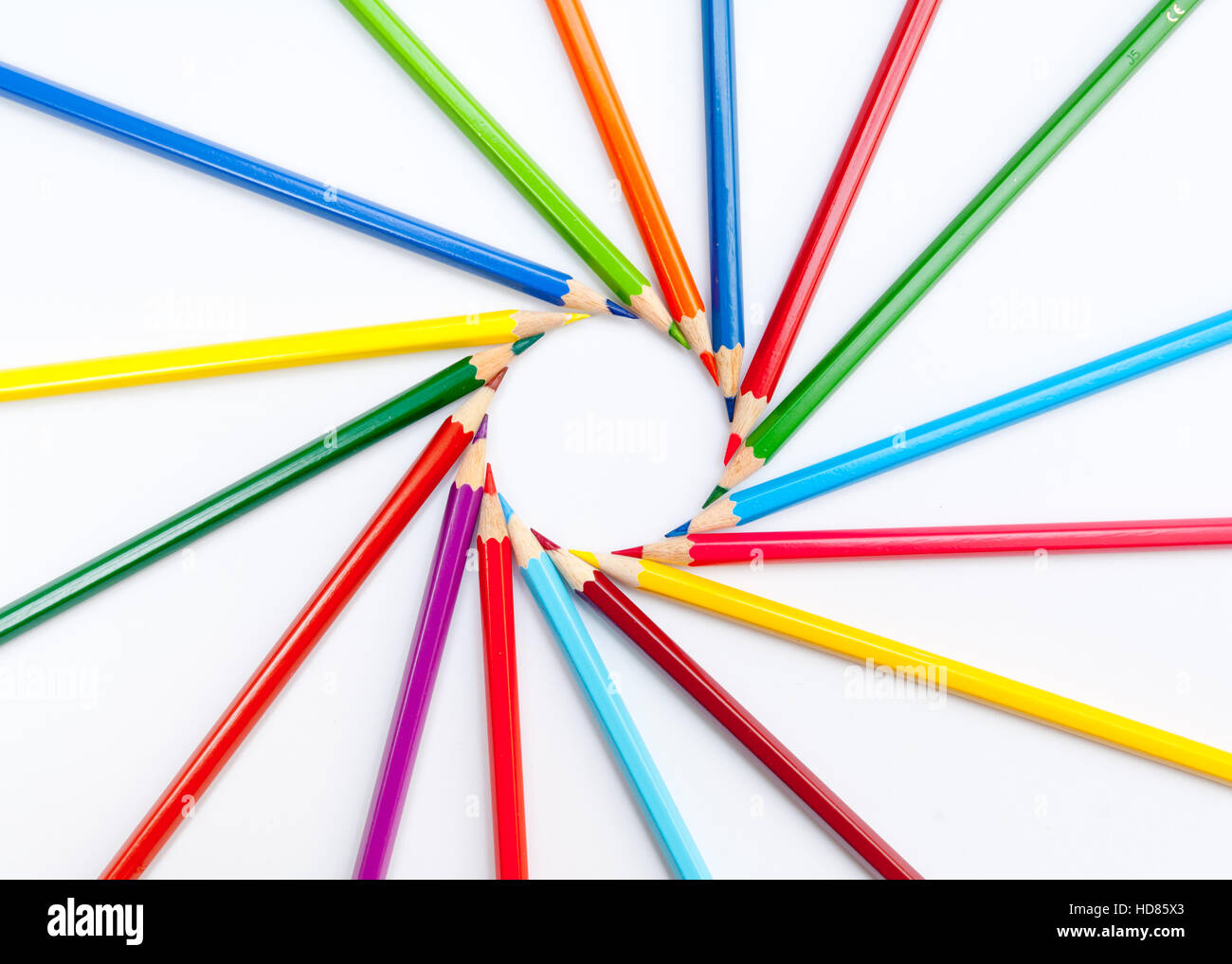 Color pencils isolated on white background Stock Photo - Alamy