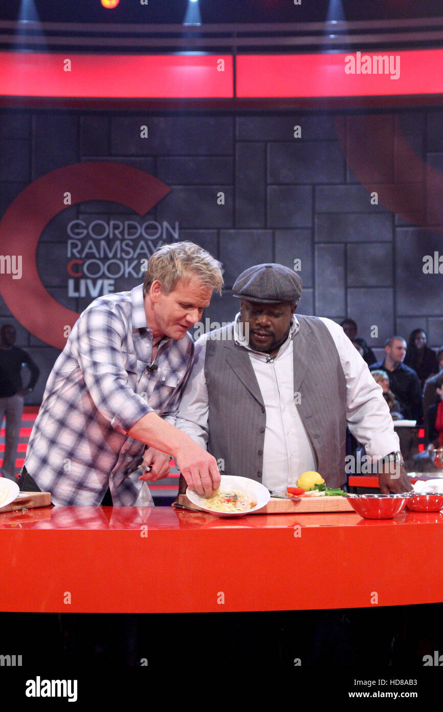 GORDON RAMSAY COOKOFF LIVE, (from left): chef Gordon Ramsay, Cedric the ...