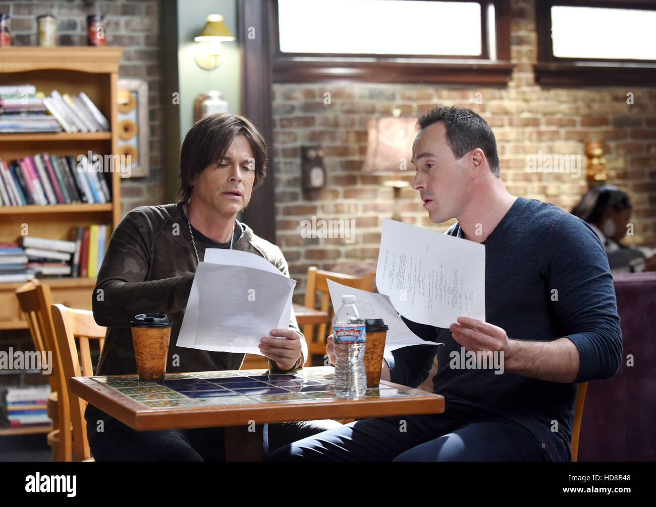 THE GRINDER, lr Rob Lowe, Chris Klein in 'Genesis' (Season 1, Episode