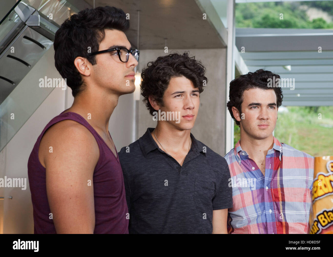 JONAS L.A. (aka JONAS), from left: Joe Jonas, Nick Jonas, Kevin Jonas,  'Direct To Video', (Season 2, airing August 22, 2010 Stock Photo - Alamy