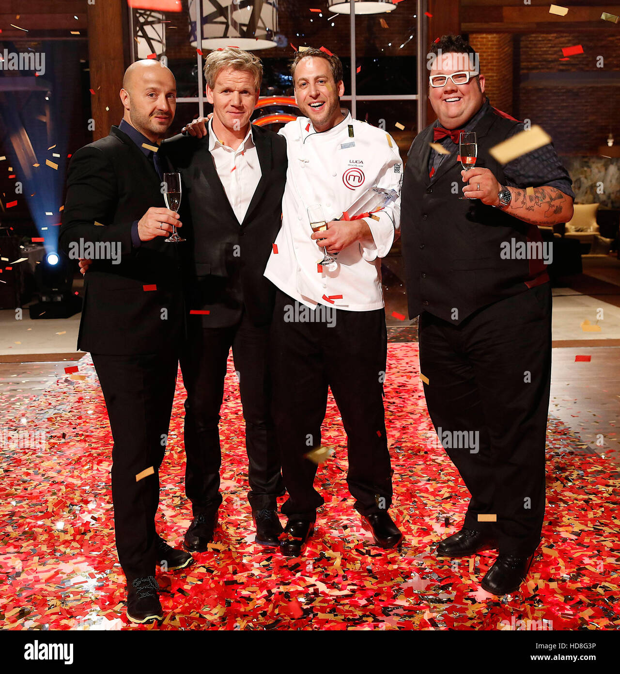 MASTERCHEF, lr Joe Bastianich, Gordon Ramsay, Luca Manfe, Graham