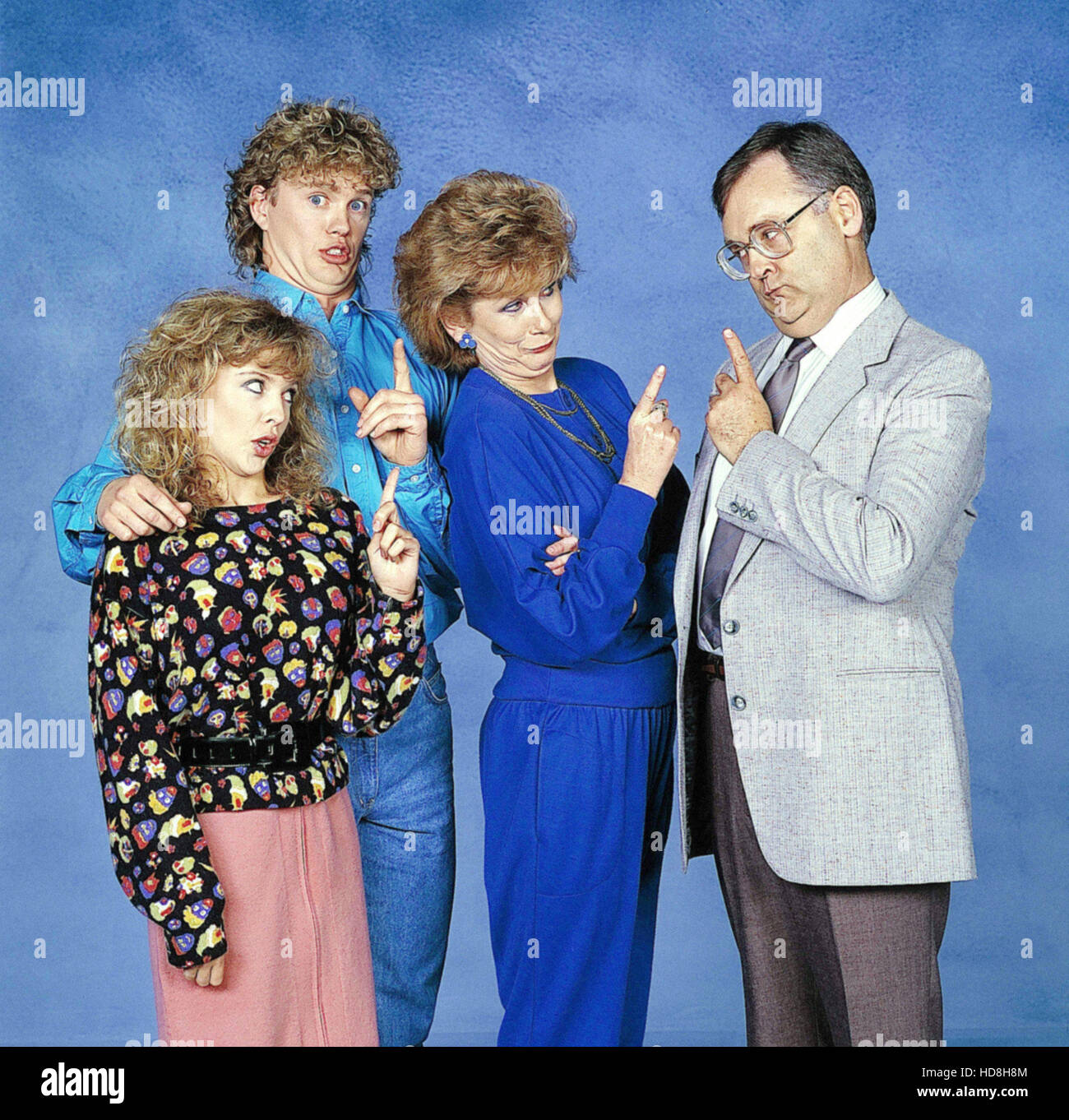 NEIGHBOURS, (from left): Kylie Minogue, Craig McLachlan, Anne Charleston, Ian Smith, (ca. 1980s), 1985-. © Network Ten / Stock Photo