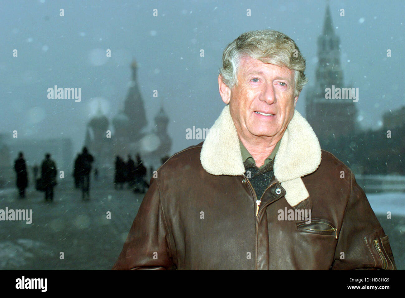 NIGHTLINE, Ted Koppel, in Red Square, marking the 20th anniversary of