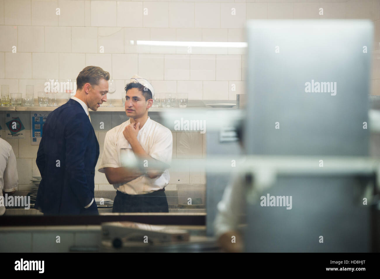 THE NIGHT MANAGER, (from left): Tom Hiddleston, Amir El-Masry, 'Pilot