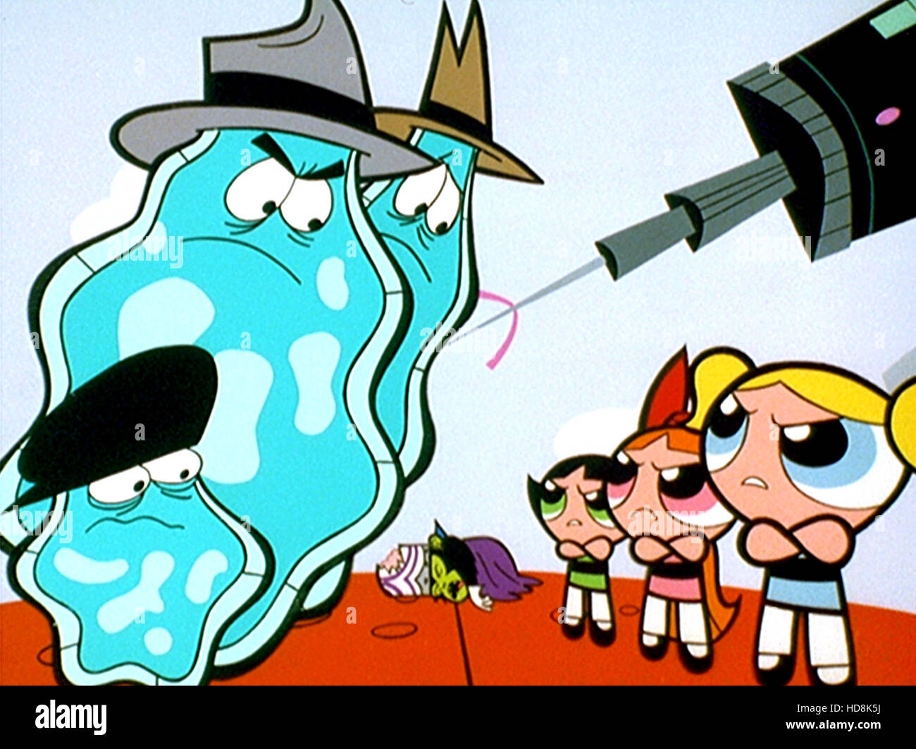 THE POWERPUFF GIRLS, Amoeba Boys, Mojo Jojo, Buttercup, Blossom