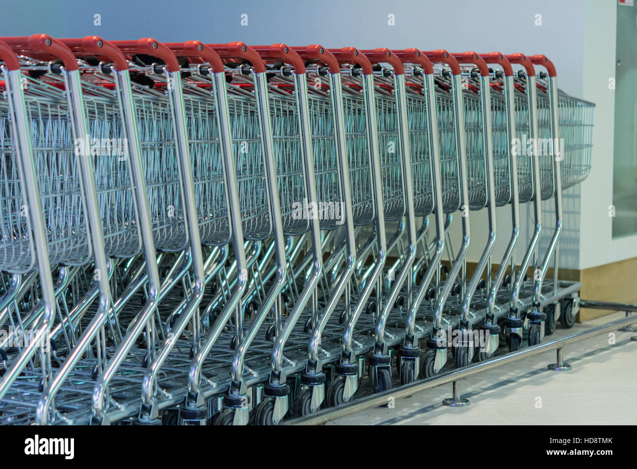 a number of shopping carts Stock Photo Alamy