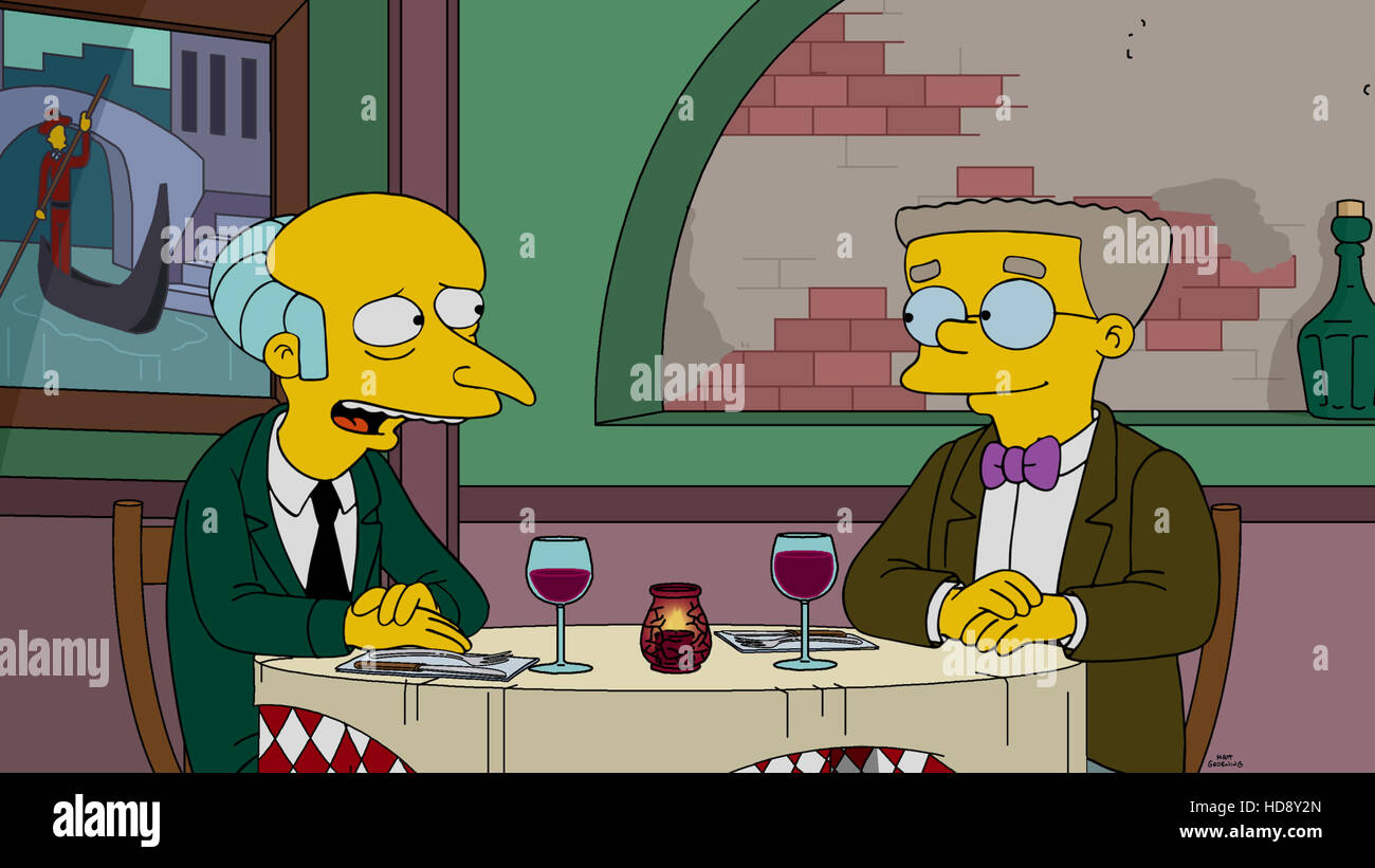 The Simpsons L R Mr Burns Aka Charles Montgomery Burns Waylon Smithers Voices Harry 