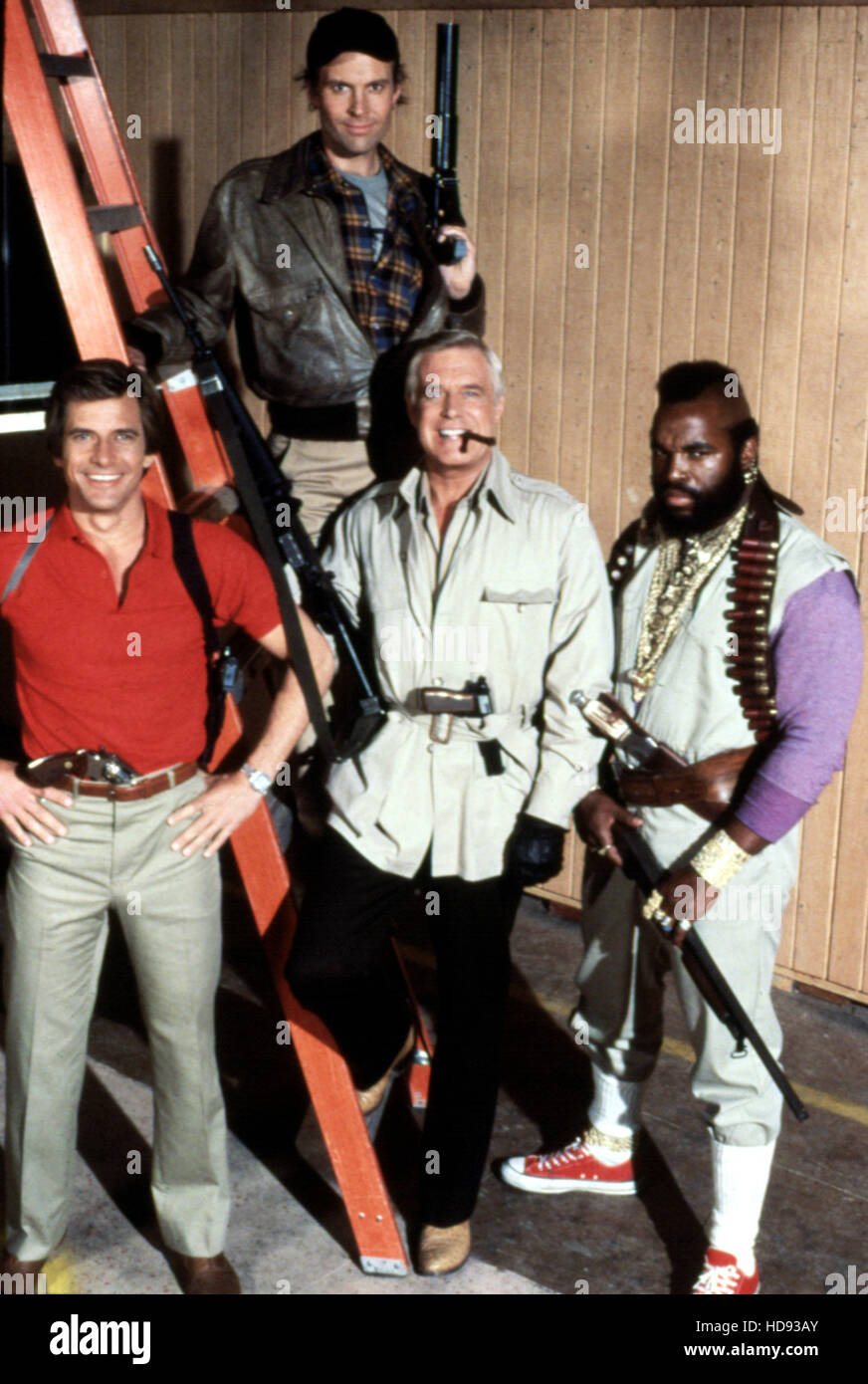 A-TEAM, Dirk Benedict, Dwight Schultz, George Peppard, Mr. T., 1983 ...