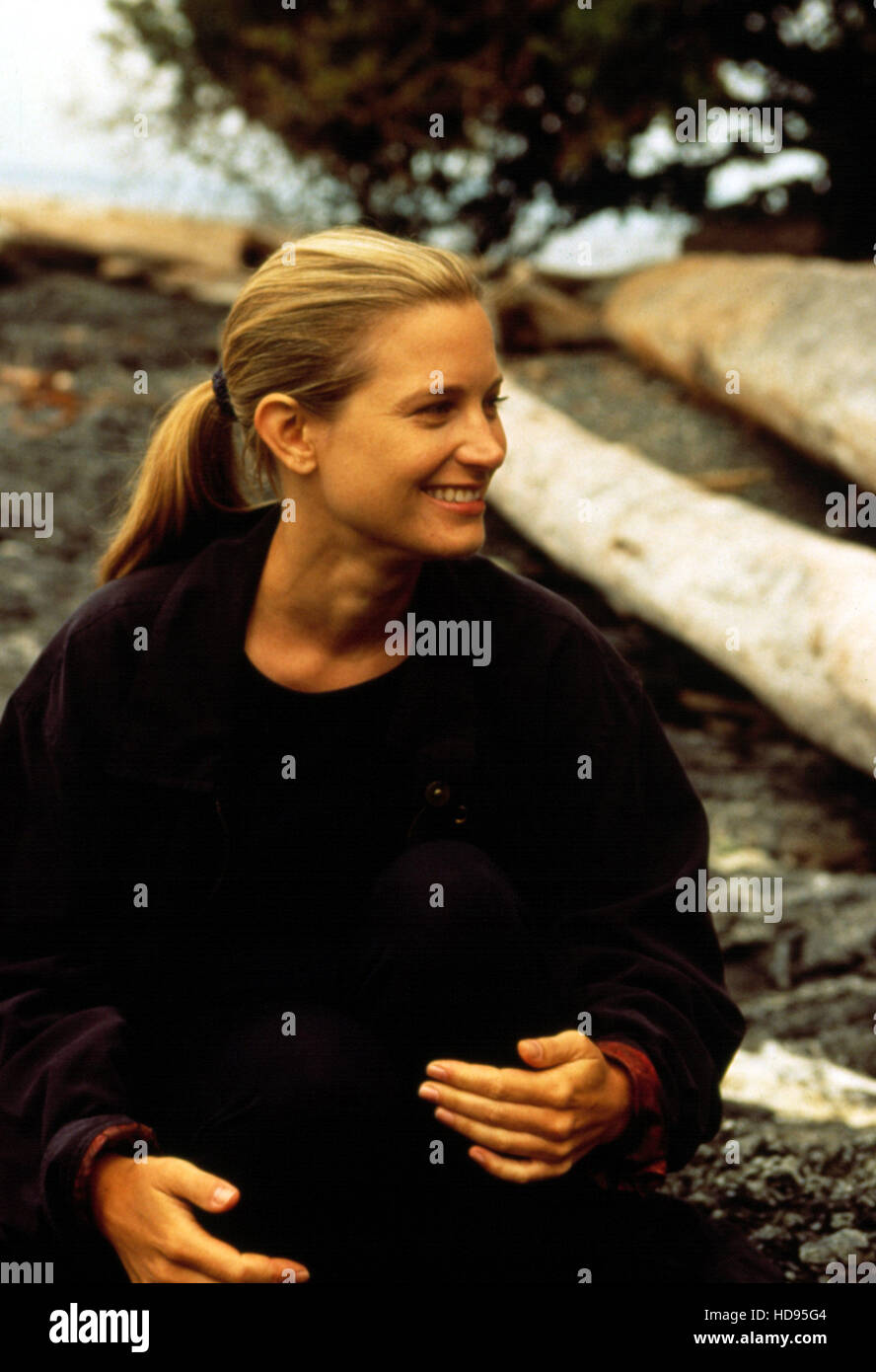 DOLPHINS IN DANGER, Bridget Fonda, television, no date available Stock