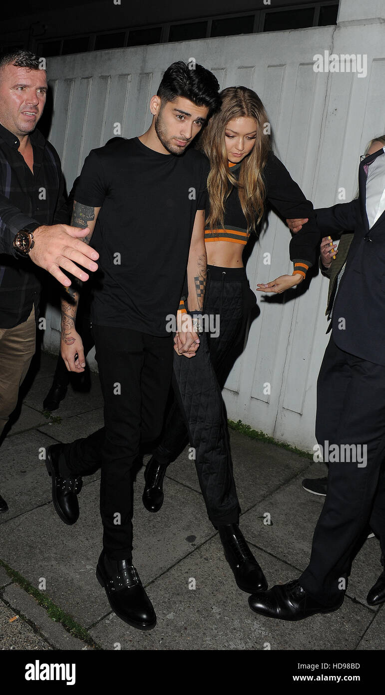 Gigi Hadid And Zayn Malik Attend Lfw Ss 2017 Versus