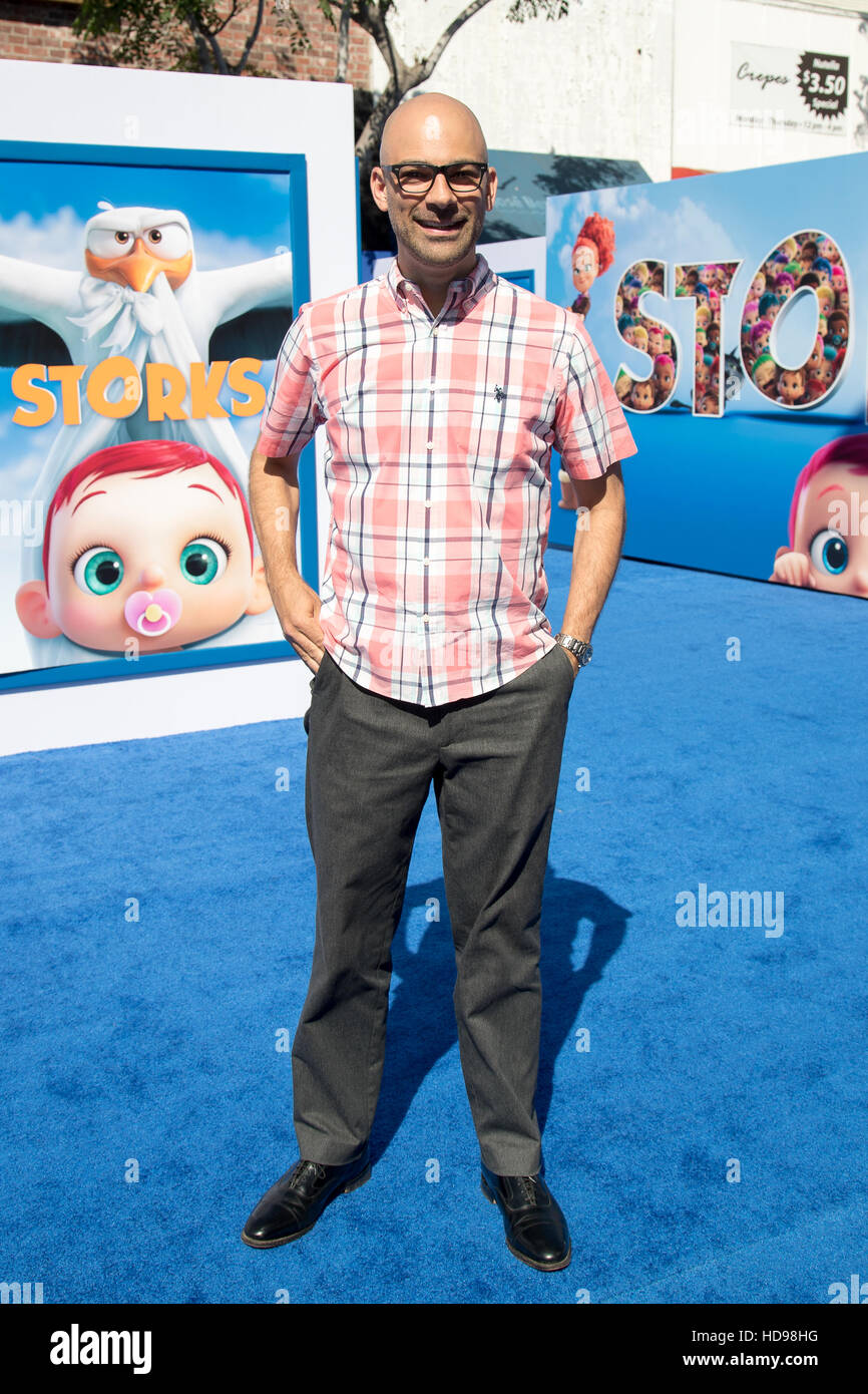 Premiere of 'Storks' at the Village Theater - Arrivals  Featuring: Doug Sweetland Where: Westwood, California, United States When: 17 Sep 2016 Stock Photo