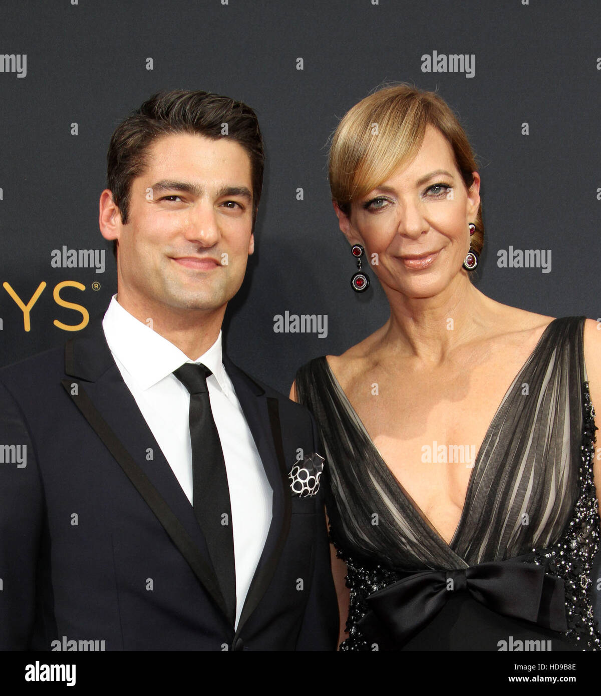 68th Emmy Awards Arrivals 2016 held at the Microsoft Theater  Featuring: Allison Janney, Philip Joncas Where: Los Angeles, California, United States When: 18 Sep 2016 Stock Photo