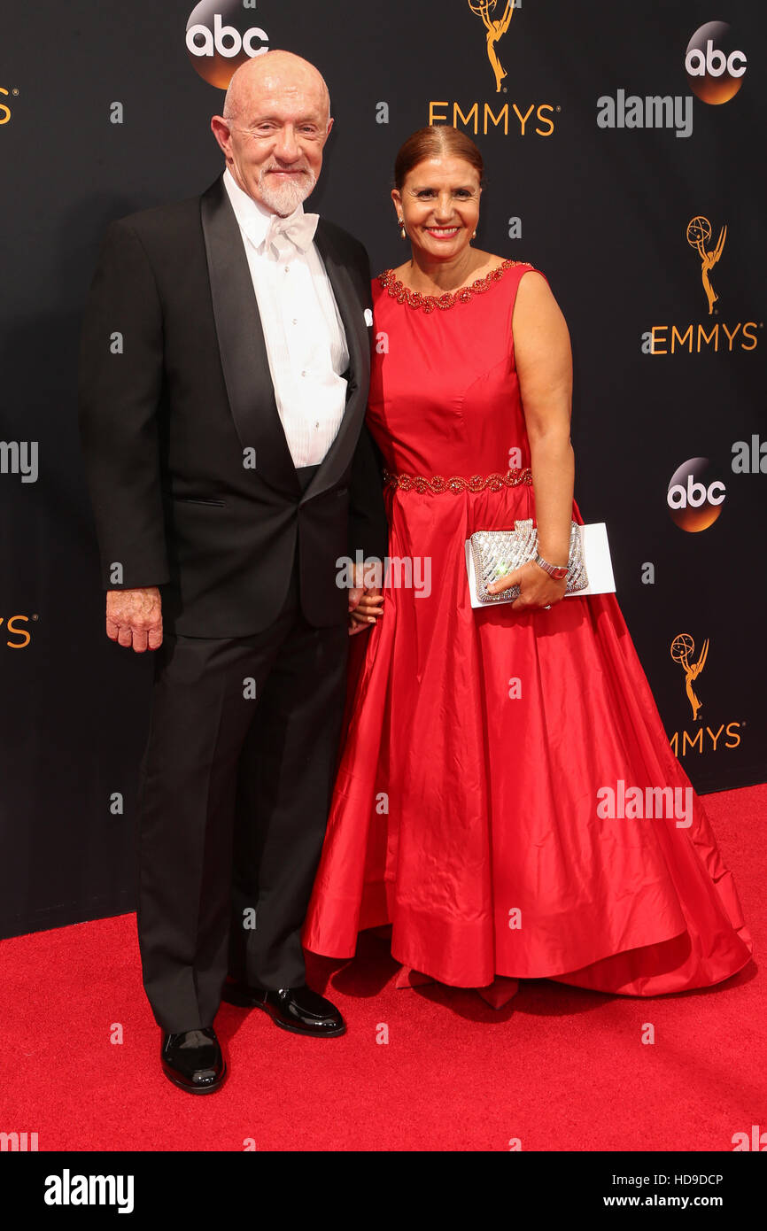 68th Annual Primetime Emmy Awards held at the Microsoft Theatre - Arrivals  Featuring: Jonathan Banks, Gennera Banks Where: Los Angeles, California, United States When: 18 Sep 2016 Stock Photo