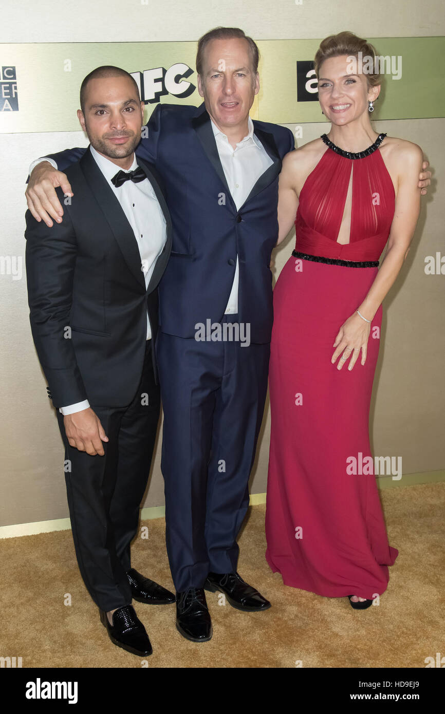 Michael Mando, Bob Odenkirk and Rhea Seehorn attending the AMC Networks
