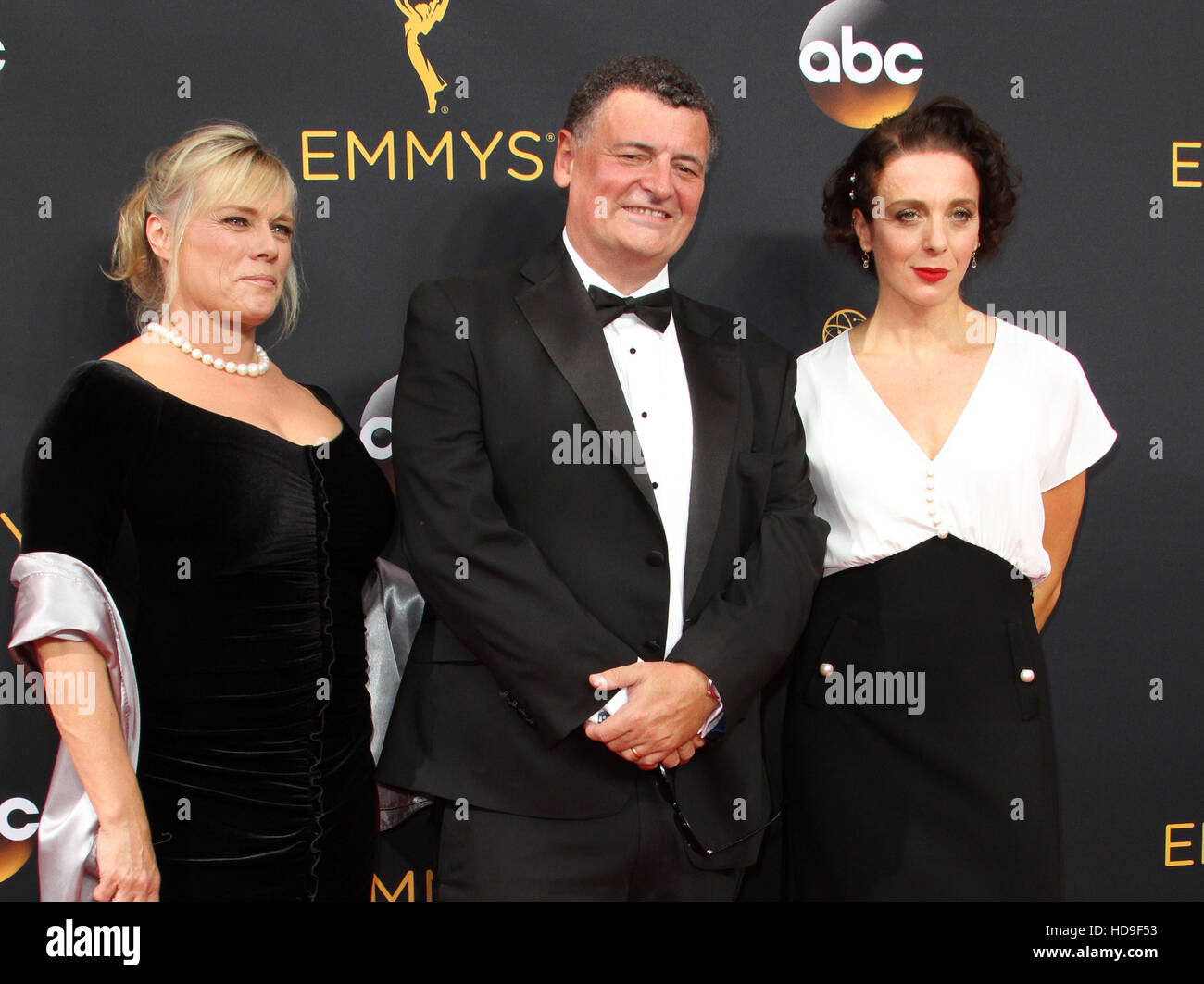 68th Emmy Awards Arrivals 2016 held at the Microsoft Theater  Featuring: Sue Vertue, Steven Moffat, Amanda Abbington Where: Los Angeles, California, United States When: 18 Sep 2016 Stock Photo