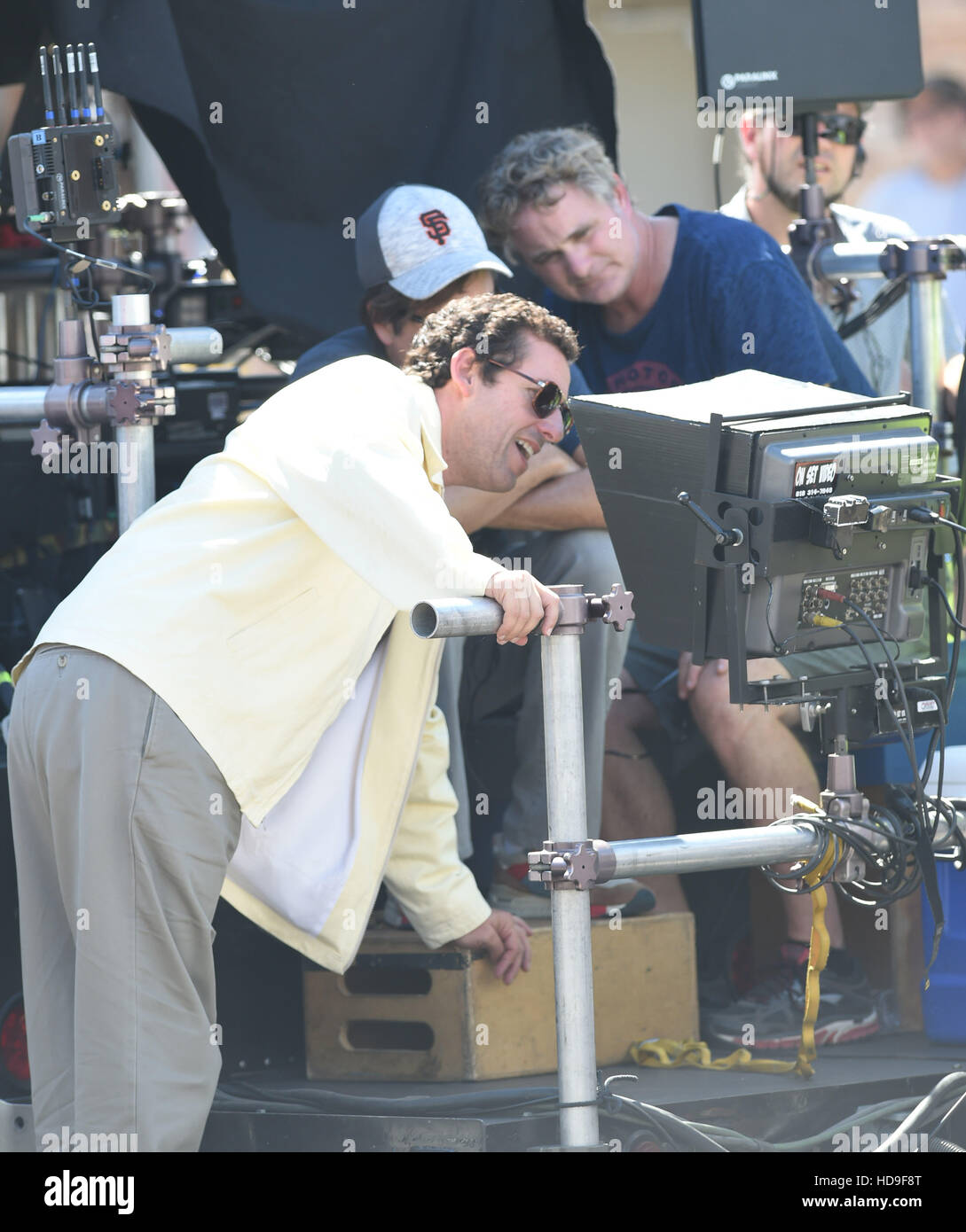 Adam Sandler on the set of his new film 'Sandy Wexler'  Featuring: Adam Sandler Where: Los Angeles, California, United States When: 19 Sep 2016 Stock Photo