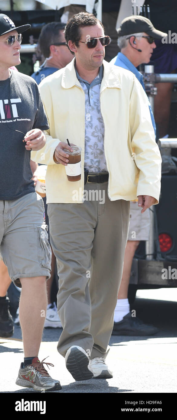 Adam Sandler on the set of his new film 'Sandy Wexler'  Featuring: Adam Sandler Where: Los Angeles, California, United States When: 19 Sep 2016 Stock Photo