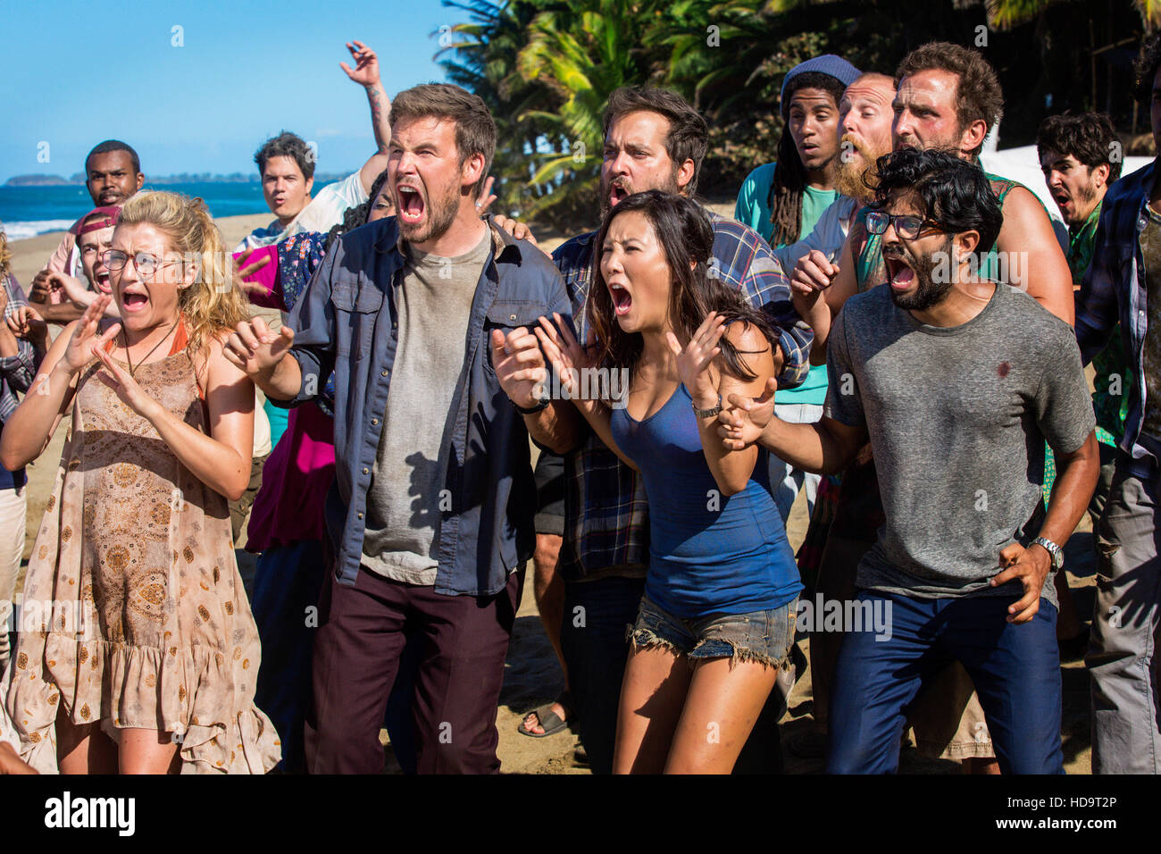 WRECKED, (from left) Jessica Lowe, Zach Cregger, Ginger Gonzaga, Asif