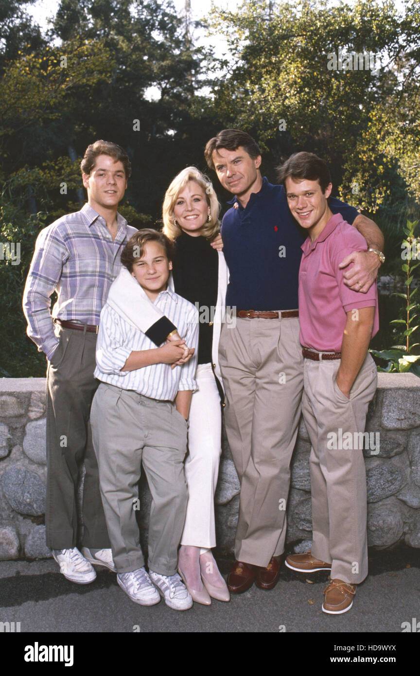 BLIND FAITH, from left Jay Underwood, Johnny Galecki, Joanna Kerns