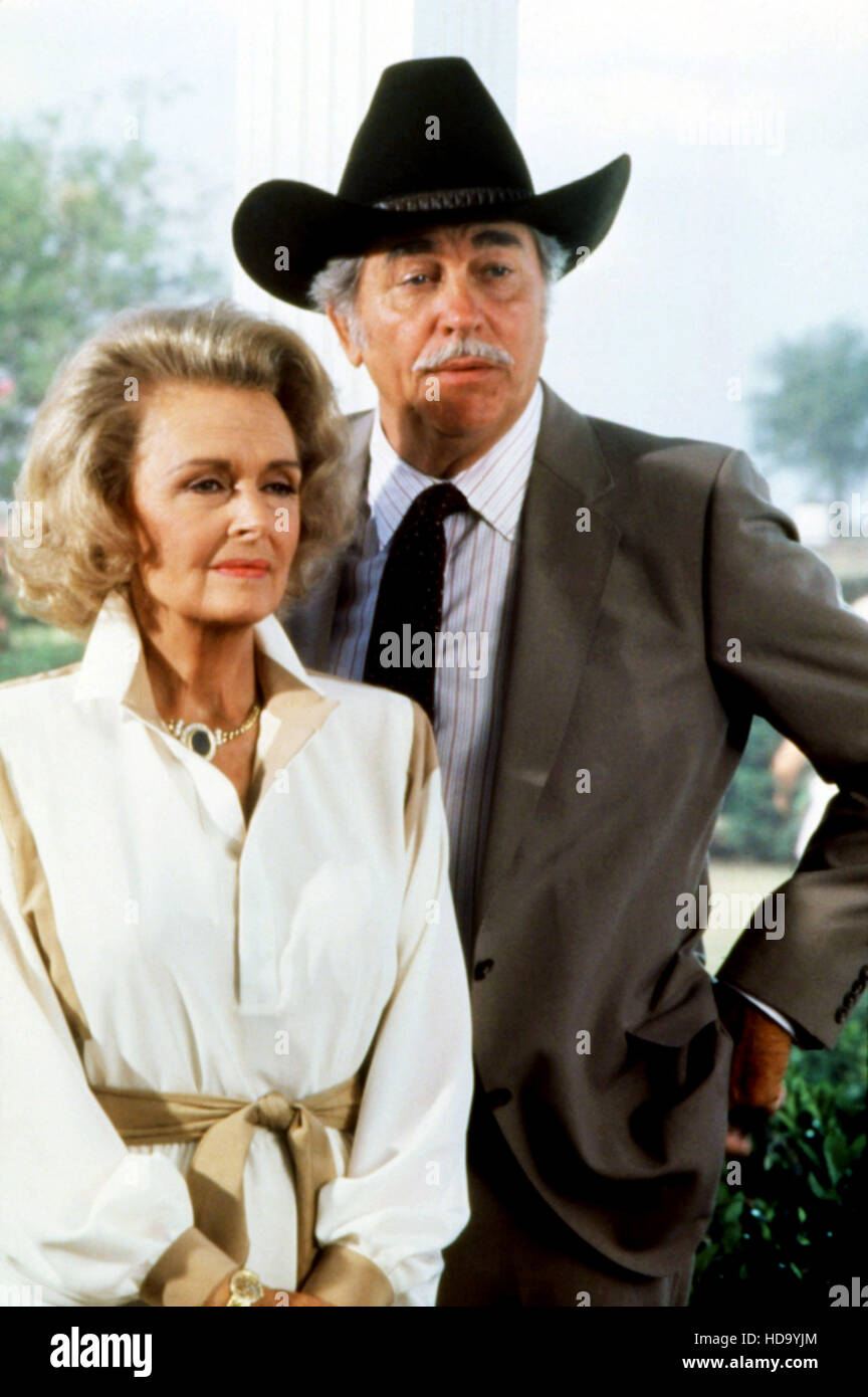 DALLAS, from left Donna Reed, Howard Keel, 197891 Stock Photo Alamy