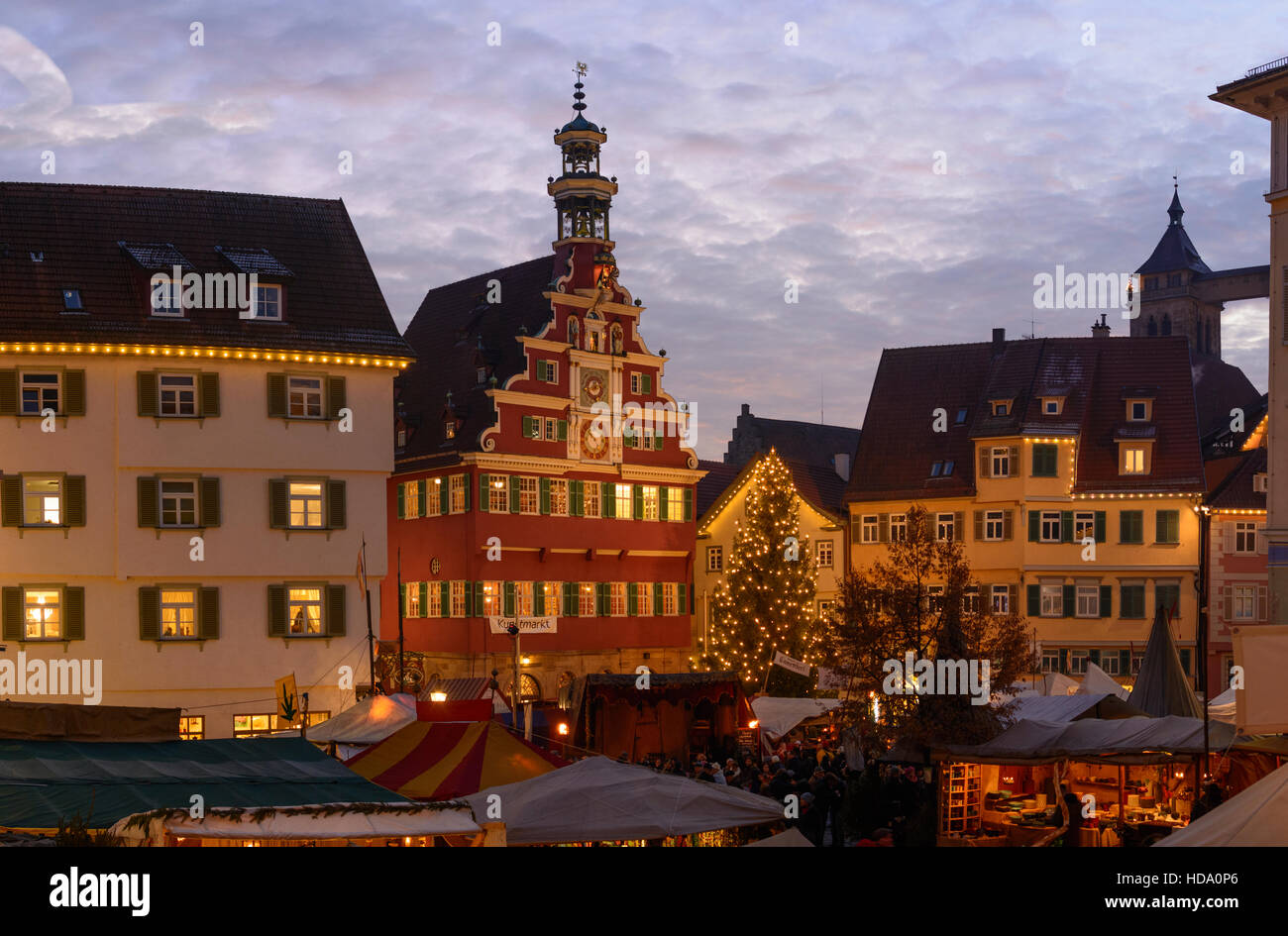 Esslingen am Neckar Christmas market, town hall, market square, Region