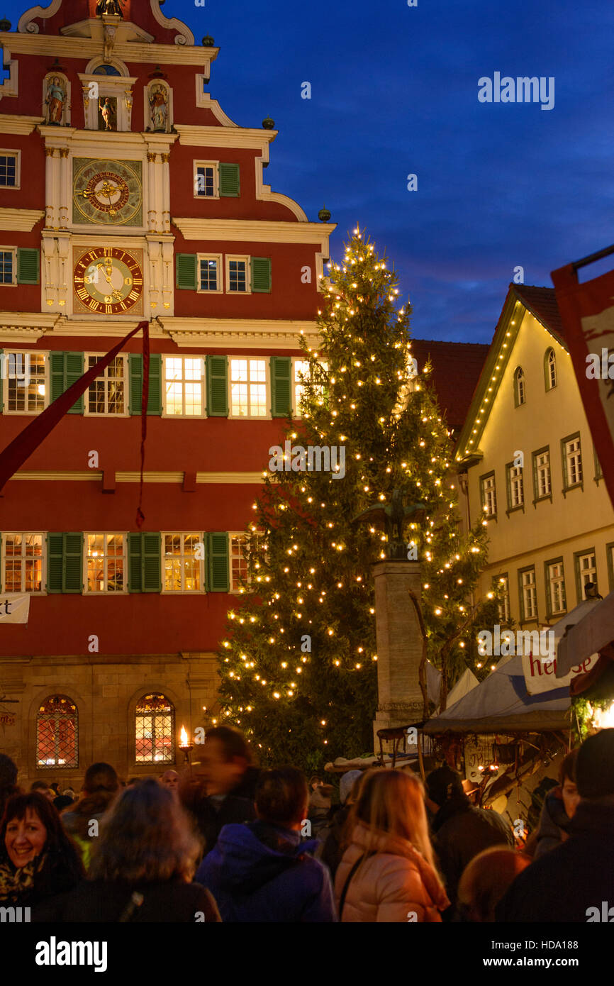 Esslingen am Neckar Christmas market, town hall, market square, Region