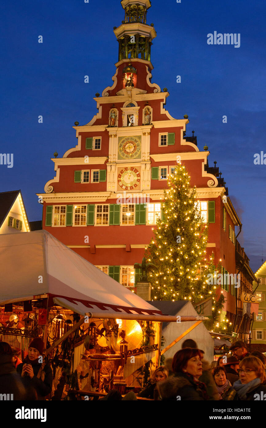 Esslingen am Neckar Christmas market, town hall, market square, Region
