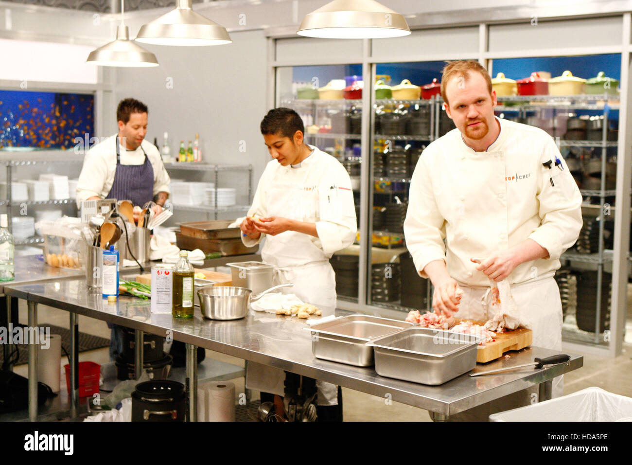 TOP CHEF, (from left) contestant chefs Michael Isabella, Preeti Mistry, Ash Fulk, 'Bachelor